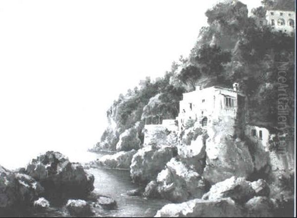 View Of Capri Oil Painting by Alceste Campriani