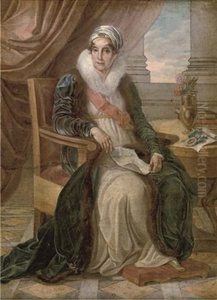 Portrait Of Countess Ekaterina P. Shuvalova Oil Painting by Vincenzo Camuccini