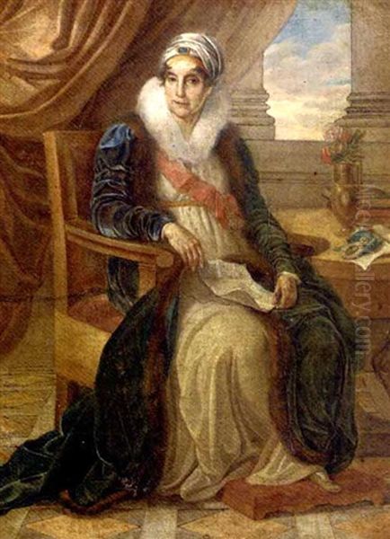 Portrait Of Countess Ekaterina P. Shuvalova Oil Painting by Vincenzo Camuccini