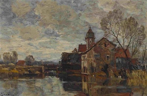 Muhle Im November Oil Painting by Gilbert Von Canal