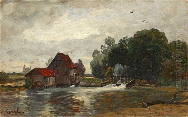 An Der Wassermuhle Oil Painting by Gilbert Von Canal