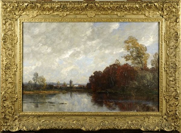 Paysage Avec Riviere Et Chateau Oil Painting by Gilbert Von Canal