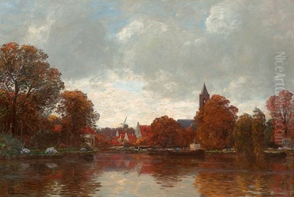 Abend Am Fluss Oil Painting by Gilbert Von Canal