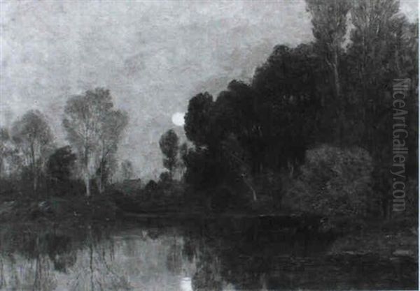 Abendlandschaft Oil Painting by Gilbert Von Canal