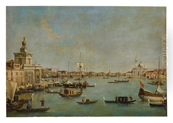 A View Of The Bacino Di San Marco From The Entrance To The Giudecca Canal Oil Painting by  Canaletto