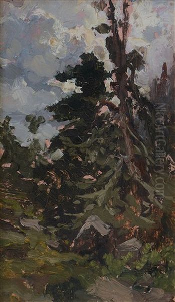 Alberi Oil Painting by Pietro Canaperia