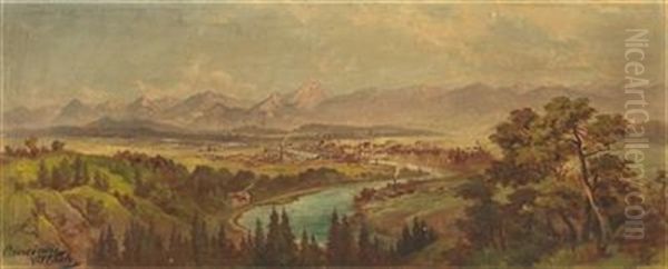 View Of Villach Oil Painting by Jakob Canciani