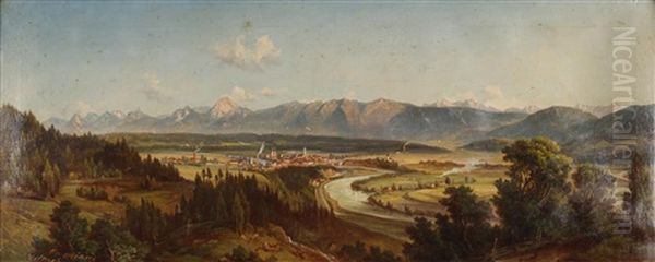 Blick Auf Villach Oil Painting by Jakob Canciani