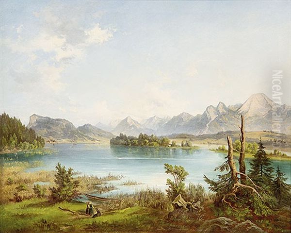 Faaker See (karnten) Oil Painting by Jakob Canciani