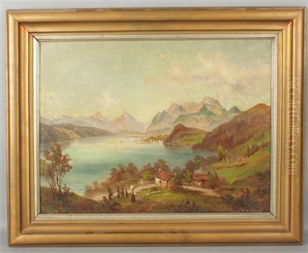 Millstattersee Oil Painting by Jakob Canciani