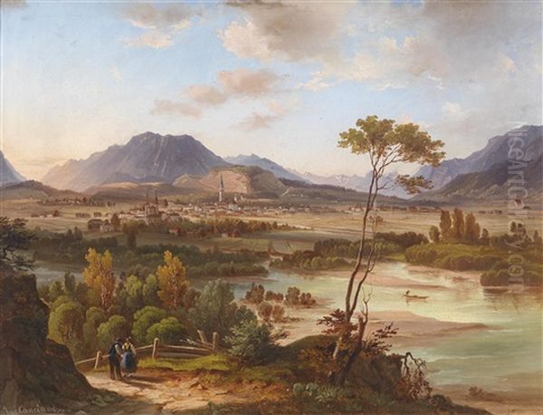 Blick Auf Villach Oil Painting by Jakob Canciani