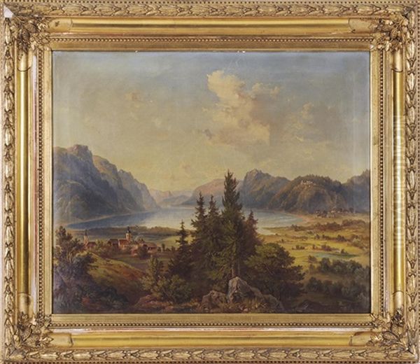 Der Ossiachersee Mit Der Ruine Landskron Oil Painting by Jakob Canciani