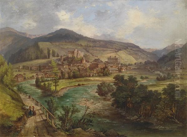 Blick Auf Gmund In Karnten Oil Painting by Jakob Canciani