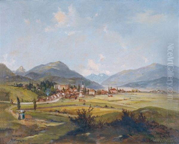 Blick Auf Villach Oil Painting by Jakob Canciani