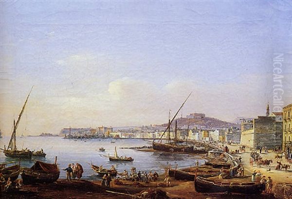 Veduta Di Napoli Dal Carmine Oil Painting by Salvatore Candido