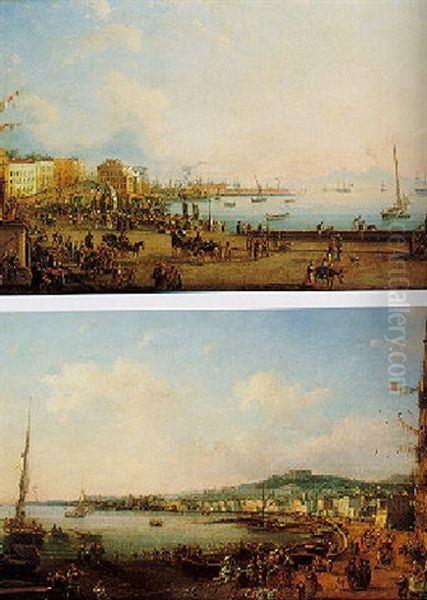 View Of Naples Oil Painting by Salvatore Candido