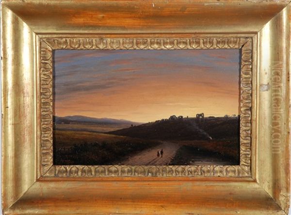 Paesaggio All'imbrunire Oil Painting by Giuseppe Canella I