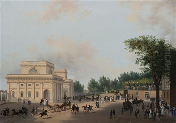 Veduta Di Porta Orientale A Milano Oil Painting by Giuseppe V. Canella