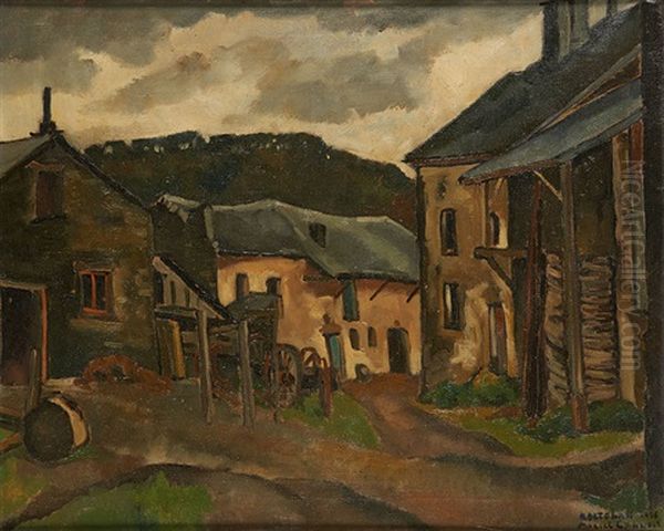 Vue Du Village De Martelange Oil Painting by Marcel Canneel