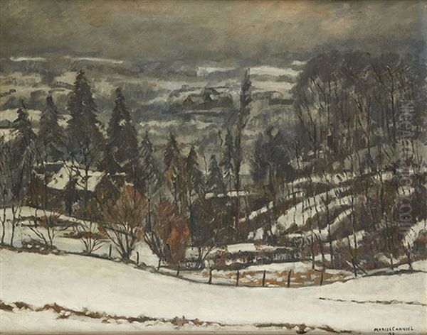 Vallon Enneige Oil Painting by Marcel Canneel