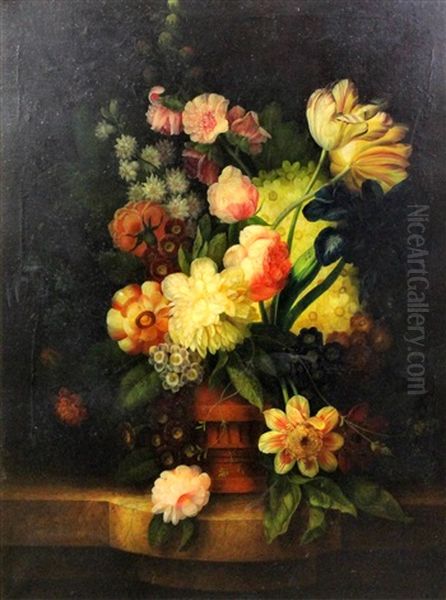 Still Life With Vase Of Flowers by Niccolo Cannicci