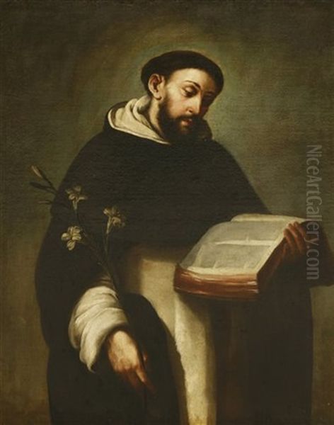 St Anthony Of Padua Oil Painting by Alonso Cano