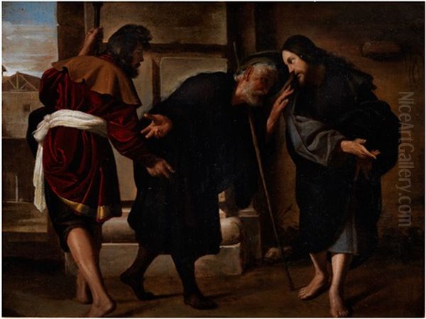 Jesus Auf Dem Gang Nach Emmaus Oil Painting by Alonso Cano