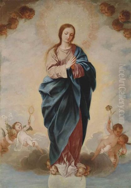 The Immaculate Conception (collab. W/studio) Oil Painting by Alonso Cano