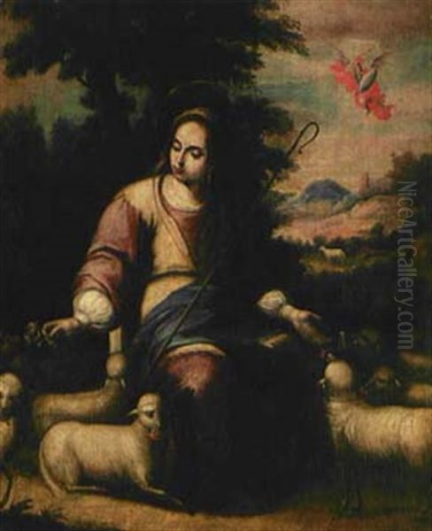 Madonna Della Rosa Oil Painting by Alonso Cano