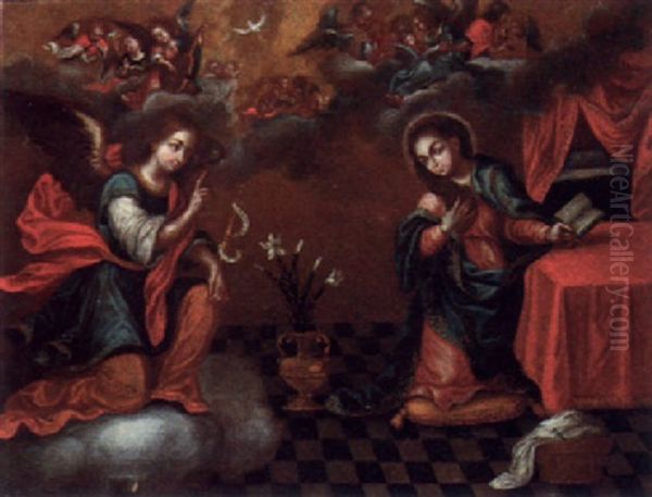 The Annunciation Oil Painting by Alonso Cano