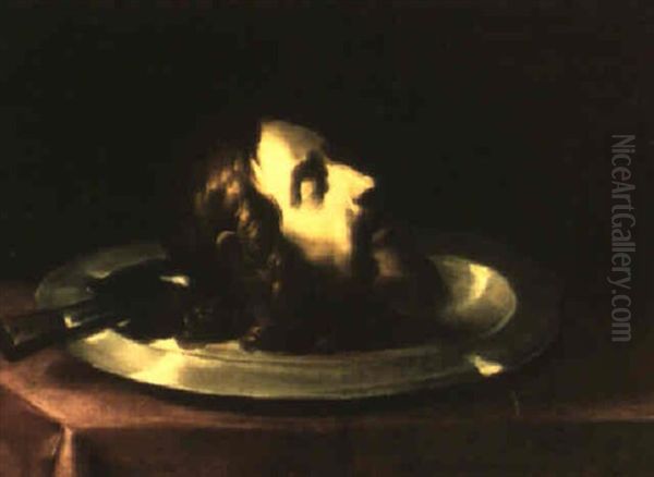 The Head Of St. John The Baptist Oil Painting by Alonso Cano