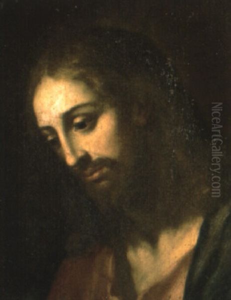 Head Of Christ Oil Painting by Alonso Cano