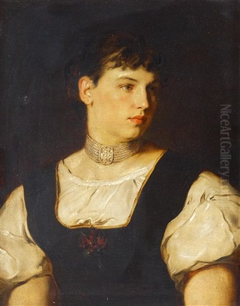 Bildnis Einer Jungen Frau Oil Painting by Hans Canon