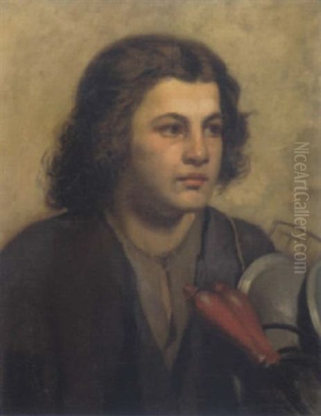 Portrait Eines Jungen Mannes Mit Gebrauchsgegenstanden Oil Painting by Hans Canon