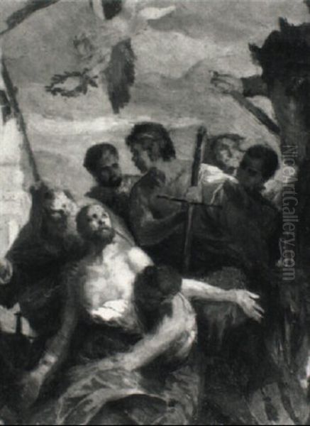 Martyrium Eines Heiligen (skizze Nach Tiepolo) Oil Painting by Hans Canon