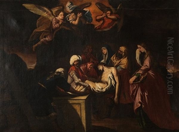 Entierro De Cristo Oil Painting by Antonio Canovas Del Castillo Y Vallejo