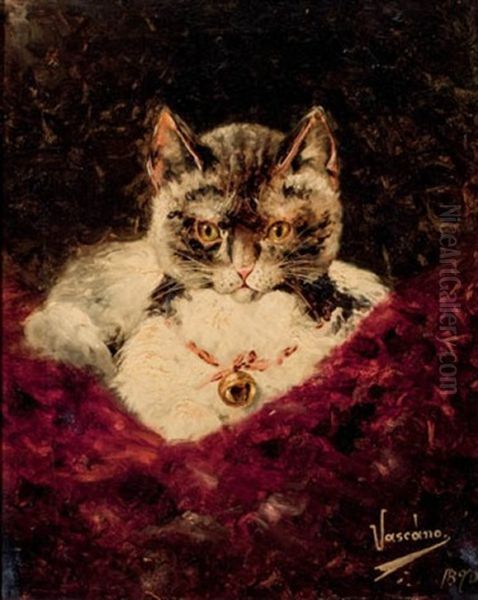 Gato Oil Painting by Antonio Canovas Del Castillo Y Vallejo