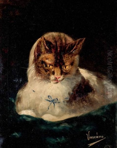 Gato Oil Painting by Antonio Canovas Del Castillo Y Vallejo