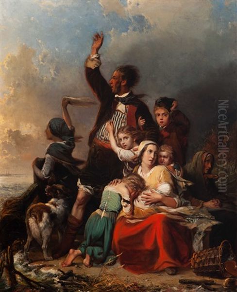 St. Elisabeth's Flood Oil Painting by Johannes Antonius Canta