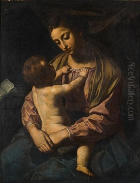 The Madonna And Child Oil Painting by Simone Cantarini