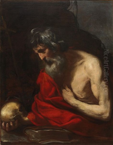 Saint Jerome Oil Painting by Simone Cantarini