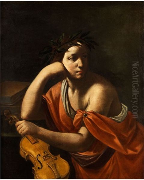 Allegorie Der Musik Oil Painting by Simone Cantarini