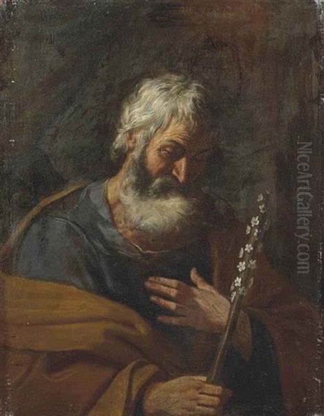 Saint Joseph Oil Painting by Simone Cantarini