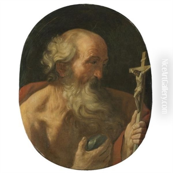 Saint Jerome Oil Painting by Simone Cantarini