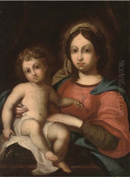 The Madonna And Child Oil Painting by Simone Cantarini