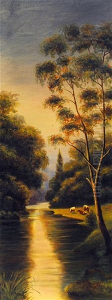 Country Landscape Oil Painting by William Edgar Cantelon