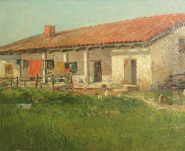 Laundry Day Oil Painting by John William Cantrell