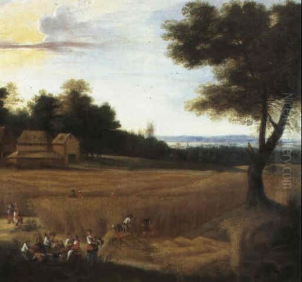 Scene De Moisson Oil Painting by Jean-Baptiste de Cany