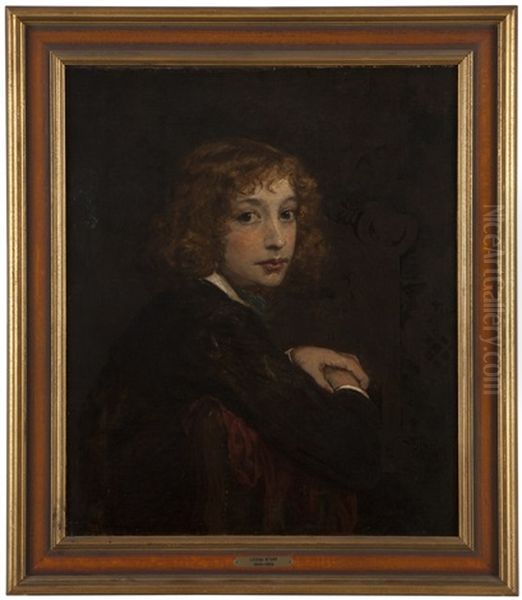 Portrait Of A Young Boy Oil Painting by Louisa (Starr) Canziani