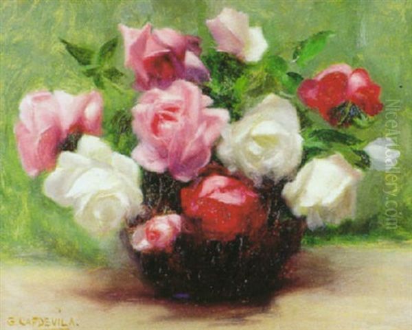 Florero Oil Painting by Genis (Gines) Capdevila Puig